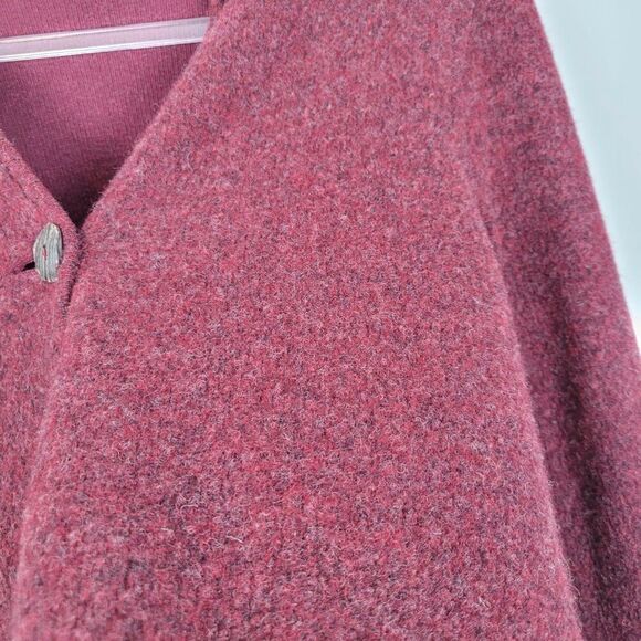 Eileen Fisher Lambswool Blazer Jacket Long Sleeve Knit Wool Red Size 4P Petite - Picture 8 of 16